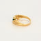 Bague 52 Bague bandeau or jaune, émeraude 58 Facettes GU220