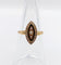 Bague 51 Bague marquise victorienne or rose 18k perles et émail noir (circa 1890) 58 Facettes A06200