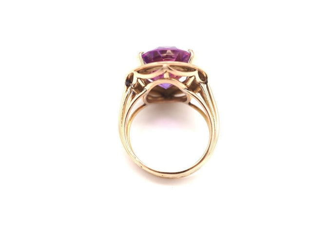 Bague 51 Bague ancienne en améthyste et or jaune 58 Facettes