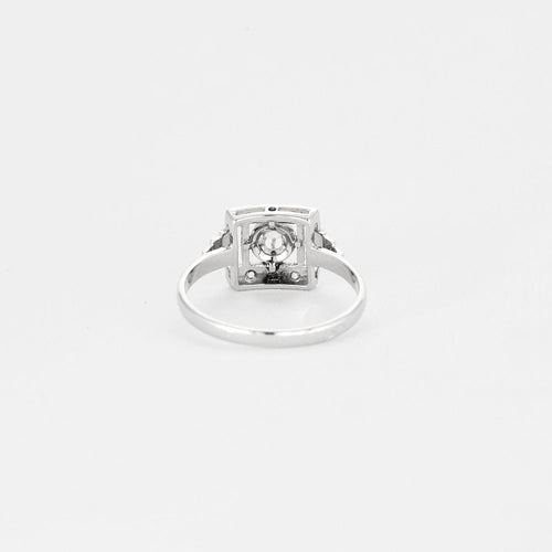 Bague Bague Art Déco en or blanc et diamants 58 Facettes