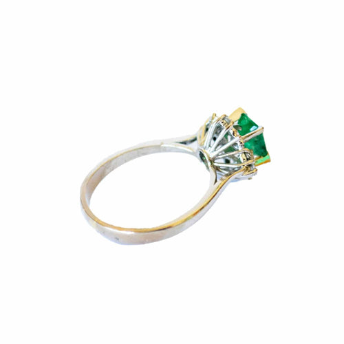 Bague 56 bague en or avec diamants et émeraude 58 Facettes Q574A(352)