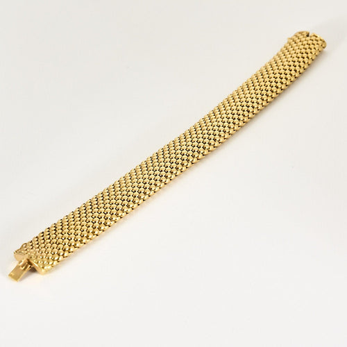 Bracelet Bracelet articulé en or jaune à maille peau de serpent 58 Facettes LIS2032