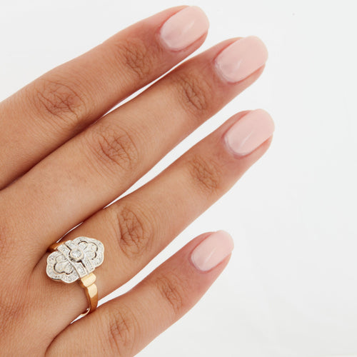 Bague 53 Bague Deux Ors - Diamants 58 Facettes RÉF 11011/19