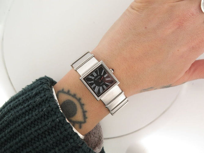Montre vintage montre CHANEL mademoiselle h0826 en acier 23mm quartz + boite lady 58 Facettes 266161