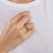 Bague 59 Bague jonc or jaune et gris diamant 58 Facettes GU40