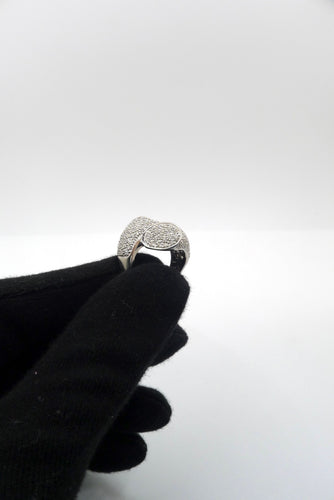 Bague 54 Bague or blanc et diamants 1,50 ct 58 Facettes 00033401