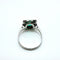 Bague 54 Bague Art Déco en or blanc avec diamants et émeraudes 58 Facettes 50368