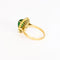 Bague 56 Bague marguerite émeraude diamants en or jaune 58 Facettes