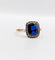 Bague 59 Bague art déco or jaune, saphir synthétique et diamants 58 Facettes B01002