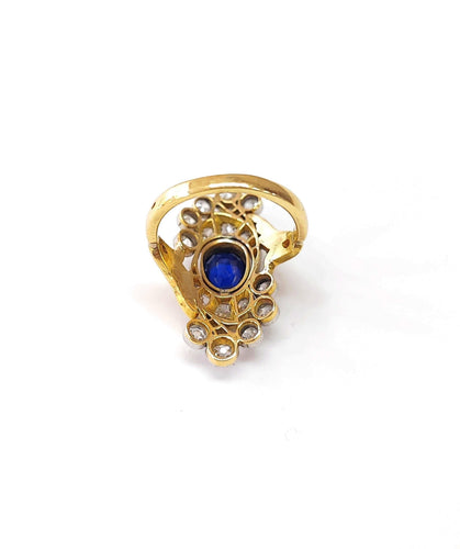 Bague 52.5 Bague BELLE ÉPOQUE saphir et diamants 58 Facettes Bag.1900-DV.40