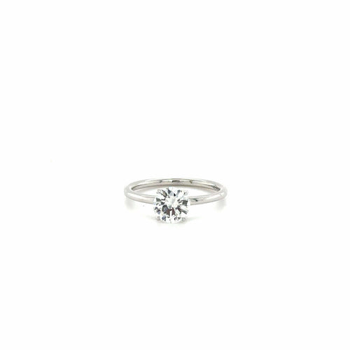 Bague 53 Bague or blanc avec un diamant 58 Facettes 1.0000143/1