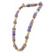 Collier Sautoir cubes de calcédoine et motifs en or jaune. 58 Facettes 35267