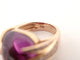 Bague 52 bague en or rose 18k 14gr t52 cabochon amethyste sertie 46 diamants 0.75 ct 58 Facettes 264003