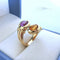 Bague 52 Bague Toi et Moi Améthyste et Citrine Or Jaune 18 K 58 Facettes AA 1711