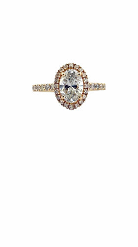 Bague 49 Solitaire en or jaune et diamants avec certificat GIA 58 Facettes
