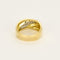 Bague jonc or jaune et diamants