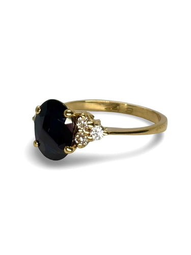 Bague 53 Bague or jaune saphir et diamants 58 Facettes 883
