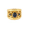 Bague 56 Bague jonc or jaune et saphir 58 Facettes SAI0527