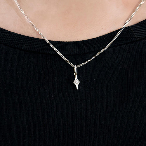 Pendentif Pendentif or blanc diamant 58 Facettes LP940/BET