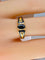 Bague 53 Bague saphir ovale et diamants en or jaune 18 carats et émail 58 Facettes AB676