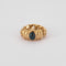 Bague 46.5 Bague "chaîne" or jaune et saphir 58 Facettes