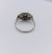 Bague 57 Bague Art Déco octogonale en or gris sertie de diamants et saphirs 58 Facettes