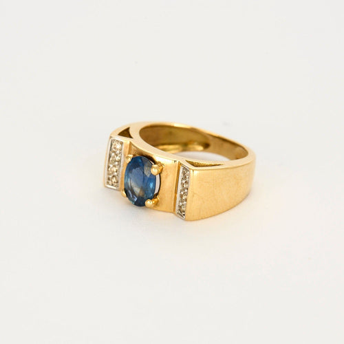 Bague 46.5 BAGUE TANK SAPHIR 58 Facettes 32300407