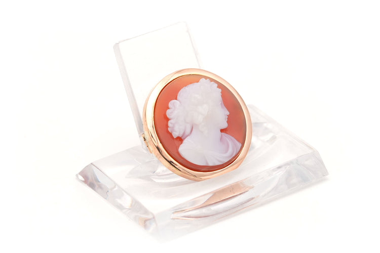 Broche Broche Napoléon III en or jaune sertie d'un camée en agate 58 Facettes B681