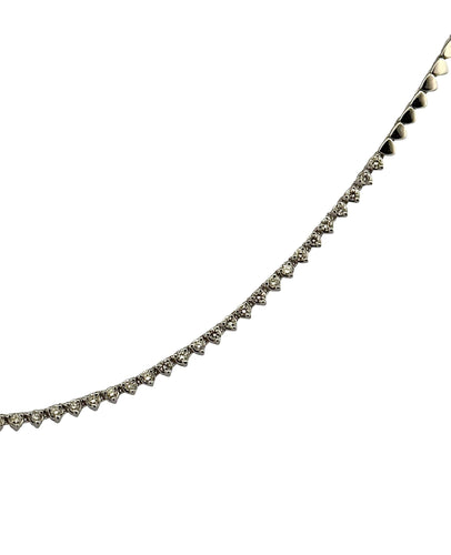 Collier Collier rivière de diamants or blanc 58 Facettes