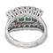 Bague 45 Bague Or blanc Emeraude, Diamant 58 Facettes 4377114RV