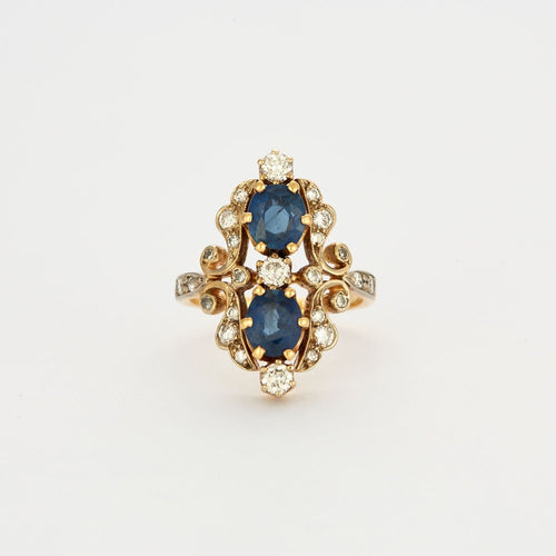 Bague 51.5 Bague Oblongue Saphirs 58 Facettes 3270002