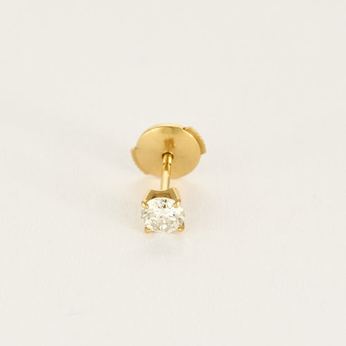 Boucles d'oreilles Boutons d'oreilles en or jaune et diamants 58 Facettes B250536
