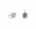 Boucles d'oreilles Boucles d'oreilles en or blanc avec améthyste 58 Facettes 6587