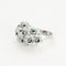 Bague 54 Bague à décor d'hortensia or blanc et émeraudes 58 Facettes GU174