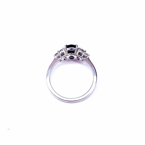 Bague 55 Bague saphir diamant or blanc 58 Facettes Bag.Saph.FA.31