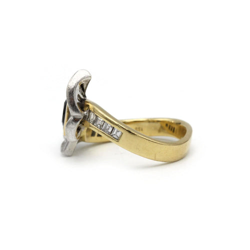 Bague 50 Bague Papillon - Or, Platine, Saphir & Diamants 58 Facettes 250331R