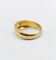 Bague 50 Bague jonc dôme or jaune 18k diamant taille ancienne 0,40 carat 58 Facettes A06197