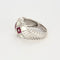 Bague 54 Bague Jonc Or Blanc Nacre et Rubis 58 Facettes