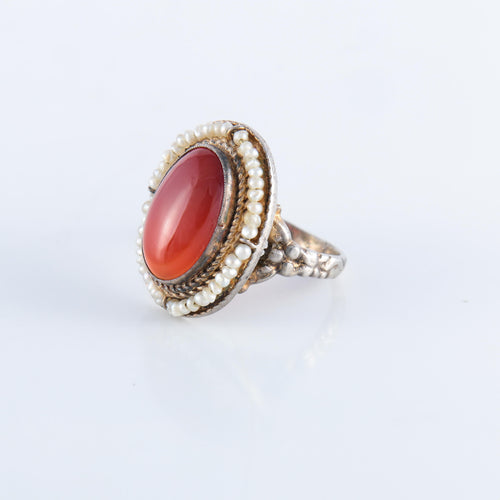 Bague 52 Bague cornaline, perles 58 Facettes