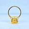 Bague 46.5 Bague en or jaune 18 carats et citrine 58 Facettes AB492