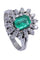 Bague 59 BAGUE POMPADOUR ÉMERAUDE ET DIAMANTS 58 Facettes 082781