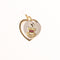 Pendentif AUGIS-Médaille d'amour cœur rubis or jaune or blanc 58 Facettes
