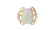 Bague 54 Bague ovale en or jaune et Opale 58 Facettes 32999