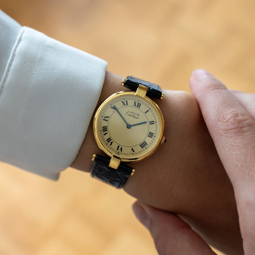 Cartier Must Vendôme - Lemon roman dial - LM 58 Facettes