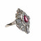 Bague 53 Bague en platine de style ancien avec diamants 58 Facettes Q350B