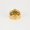Bague 50 Bague bandeau or jaune, saphirs, émeraudes et diamants 58 Facettes ALGU32