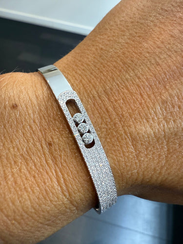 Bracelet MESSIKA - Bangle Move Noa PM Semi Pavé - Or Blanc 58 Facettes 1.0000887/2