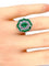 Bague Bague marguerite en or blanc 18 carats en émeraudes et diamants 58 Facettes AB216