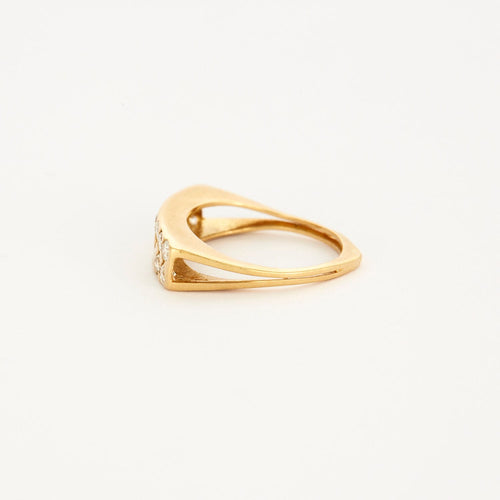 Bague 53.5 Bague or jaune et diamants 58 Facettes LP778/12