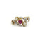 Bague Bague or jaune diamants, perles rubis 58 Facettes 240042SP